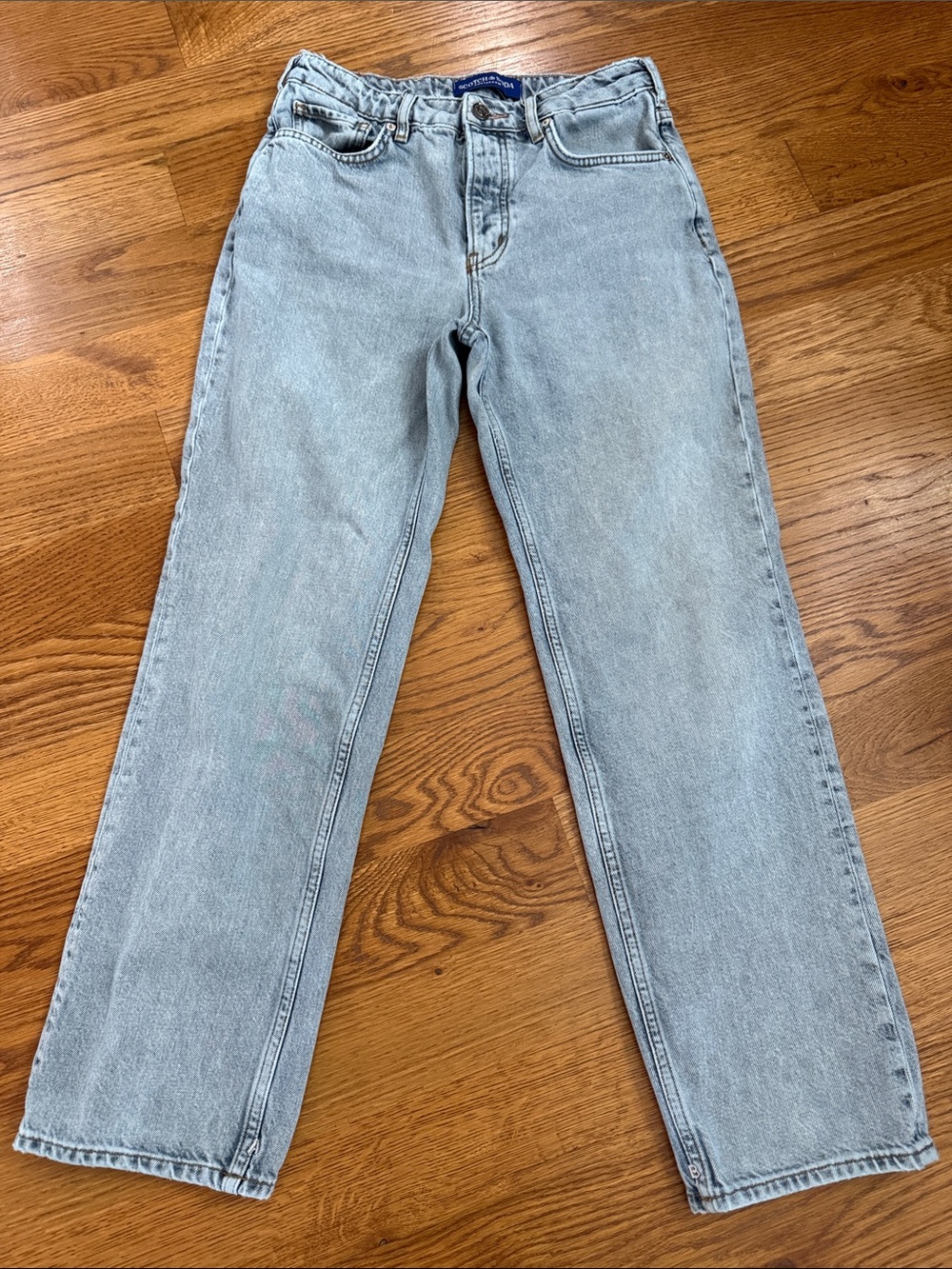 Scotch & Soda The Sky Jeans Size 27/32 Light Wash Straight Leg Denim